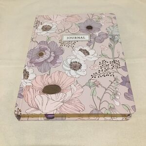 Floral Journal with Purple and Pink Accents